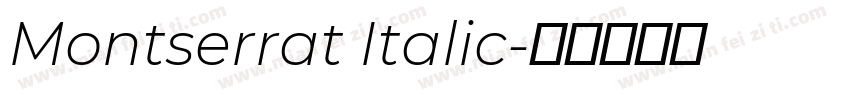 Montserrat Italic字体转换